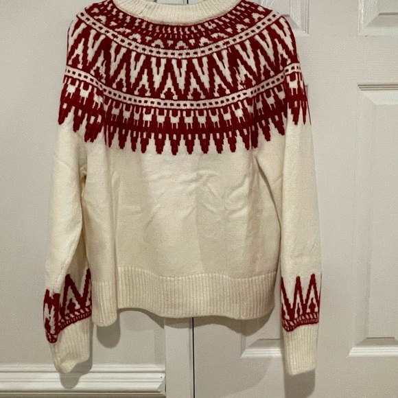 NWT H&M Jacquard-knit Fair Isle Nordic Sweater - Picture 7 of 7